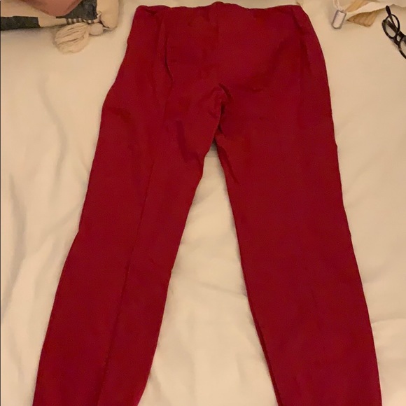 Theory red and green pants, straight pants - Picture 4 of 7